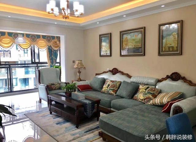 118平米三室兩廳中大戶型新房花20萬裝修，全屋效果漂亮極了，這才是標準的精裝修嘛。