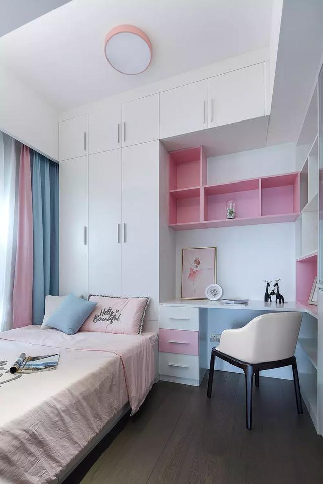 117平現(xiàn)代簡(jiǎn)約風(fēng)格裝修案例，簡(jiǎn)單大方，尤其是臥室粉色調(diào)的裝修，看著就美醉了！