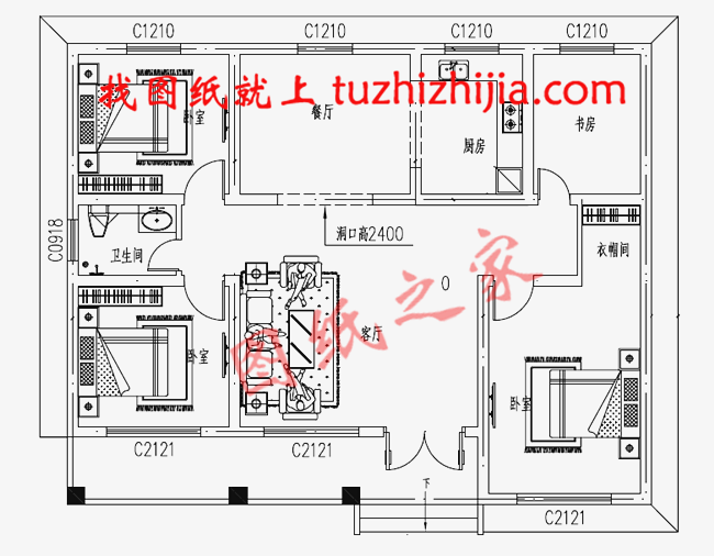 精選6套農(nóng)村一層平房設(shè)計圖，造價只需10萬元