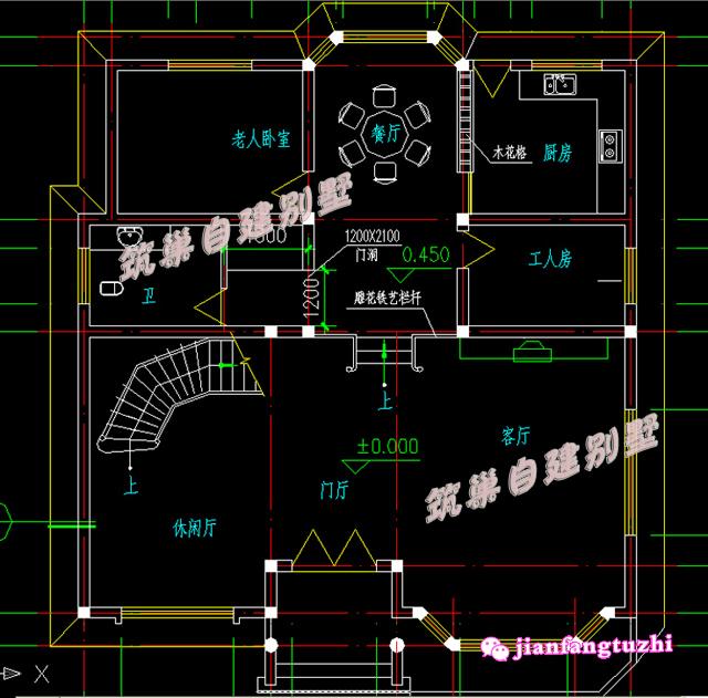 占地140平三層磚混結(jié)構(gòu)別墅設(shè)計圖，精致漂亮，（附別墅建成實拍外觀圖）