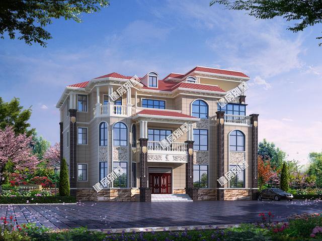 21.7米x14.7米三層農(nóng)村自建房，豪華大氣，農(nóng)村自建房里的“瑪莎拉蒂”！