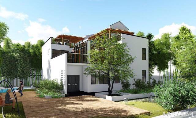 新中式三層磚混結(jié)構(gòu)別墅設(shè)計圖，豪華還帶泳池，被植物環(huán)繞，空氣超好，非常適合養(yǎng)老！