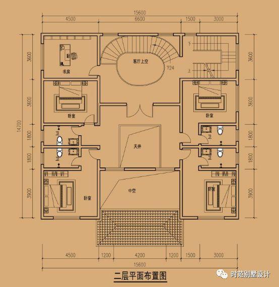三層中式別墅設(shè)計(jì)圖，帶庭院+地下室，外觀大氣，是大城市很難能有的舒適。