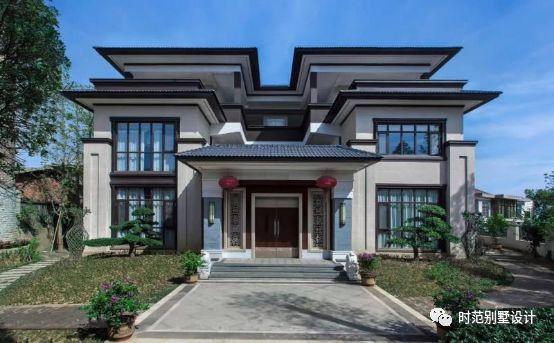 三層中式別墅設(shè)計(jì)圖，帶庭院+地下室，外觀大氣，是大城市很難能有的舒適。