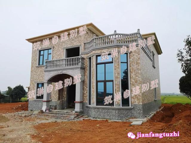 10米x10米農(nóng)村二層帶夾層磚混結構別墅設計圖，戶型方正，戶型十分漂亮，造價20萬（附鏡像圖）