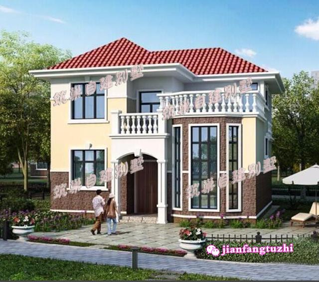 10米x10米農(nóng)村二層帶夾層磚混結構別墅設計圖，戶型方正，戶型十分漂亮，造價20萬（附鏡像圖）