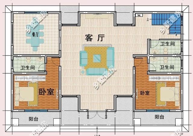 18x12米農(nóng)村現(xiàn)代風(fēng)格小別墅設(shè)計圖，大氣又簡單，濃濃現(xiàn)代元素，做村里最亮眼的別墅！