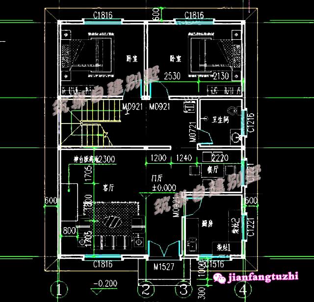 推薦兩款農(nóng)村平屋頂自建房，簡單實(shí)用，造價也不高，帶CAD全套施工圖