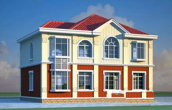 14.7米x10.3米農(nóng)村二層現(xiàn)代別墅設(shè)計(jì)圖，帶棋牌室，適合農(nóng)村自建！