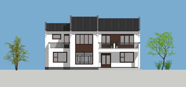 15.3米X11.5米二層新中式別墅設(shè)計圖，帶活動室和健身房，造價40萬，在家也能運動！