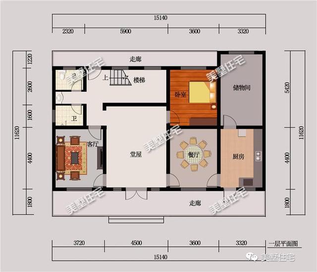 五款開(kāi)間15米的農(nóng)村歐式別墅設(shè)計(jì)圖，第三款帶陽(yáng)光房，第4款的造價(jià)最低，主體造價(jià)24萬(wàn)左右。