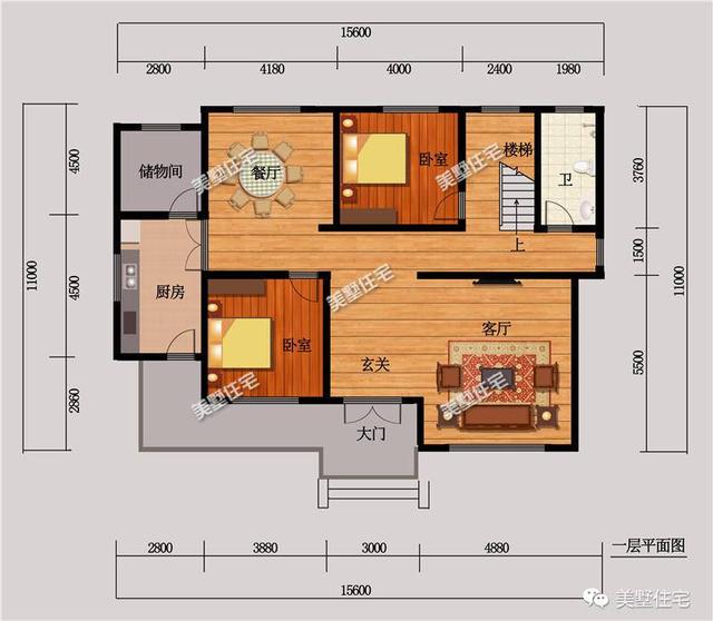 五款開(kāi)間15米的農(nóng)村歐式別墅設(shè)計(jì)圖，第三款帶陽(yáng)光房，第4款的造價(jià)最低，主體造價(jià)24萬(wàn)左右。