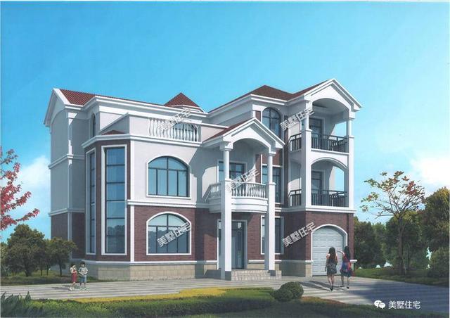 15.5X13.2米三層農(nóng)村別墅設(shè)計(jì)圖，8室3廳，帶車庫，布局也是很實(shí)用！