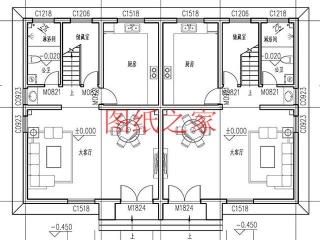 宅基地面積有限可以建雙拼別墅，每戶造價不到30萬，經(jīng)濟又實用，父母也可以跟著享福！