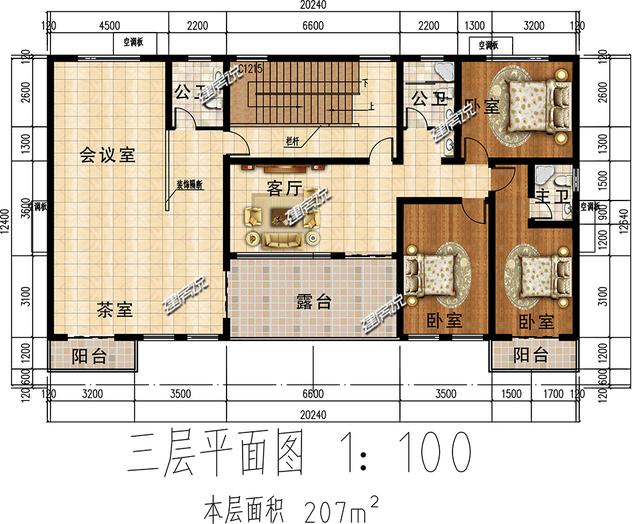 二層兄弟雙拼別墅設(shè)計圖，外型極美極大氣，建在村里，面子十足！