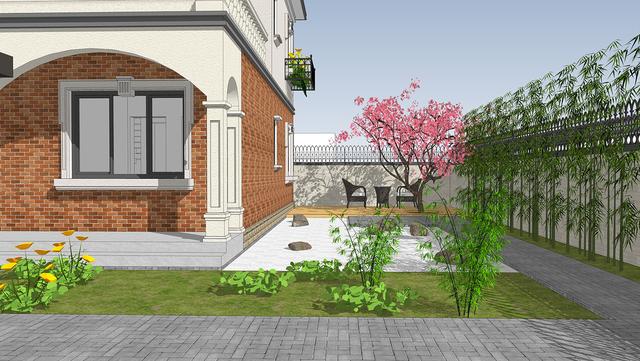 14.5mX11m農(nóng)村二層小情調(diào)別墅設(shè)計圖，簡單大方，適合農(nóng)村自建。