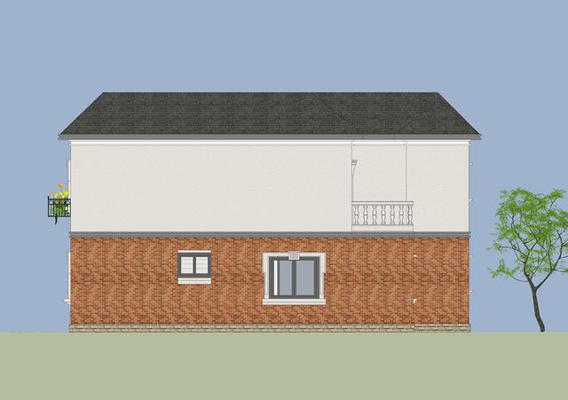 14.5mX11m農(nóng)村二層小情調(diào)別墅設(shè)計圖，簡單大方，適合農(nóng)村自建。
