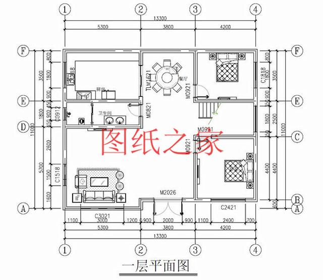 二層農(nóng)村別墅，占地140平米卻有5個臥室，全家人都能住得下，快來看看吧！