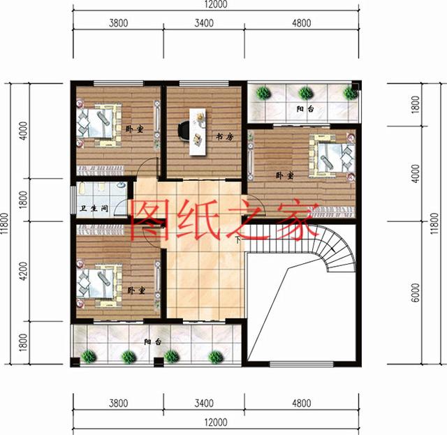 二層農(nóng)村別墅，占地140平米卻有5個臥室，全家人都能住得下，快來看看吧！