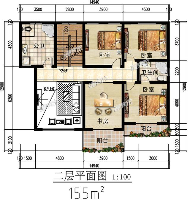 三棟農(nóng)村二層別墅設(shè)計(jì)圖，精致漂亮，實(shí)用，見過的人都說好，好戶型錯(cuò)過可惜了
