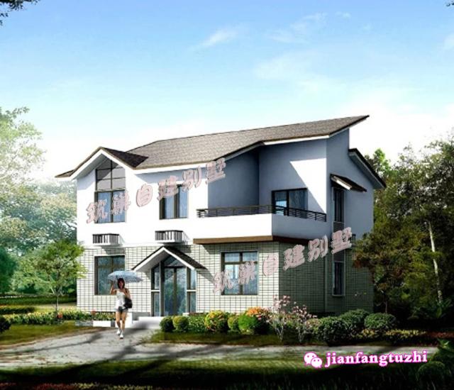 兩層簡(jiǎn)約實(shí)用二層別墅設(shè)計(jì)圖，造價(jià)低，是你想要的那一款！