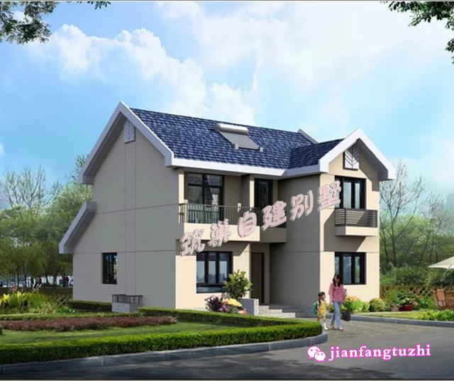 兩層簡(jiǎn)約實(shí)用二層別墅設(shè)計(jì)圖，造價(jià)低，是你想要的那一款！