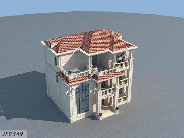 占地122平的農(nóng)村三層別墅設(shè)計圖，精致漂亮，只要40萬就能建成！