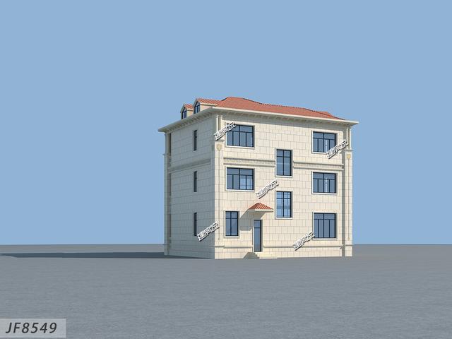 占地122平的農(nóng)村三層別墅設(shè)計圖，精致漂亮，只要40萬就能建成！