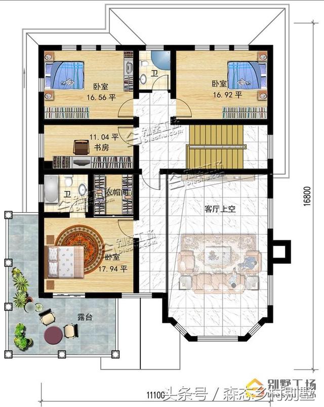 農(nóng)村二層磚混結(jié)構(gòu)別墅設計圖，占地186平，時尚又實惠，帶車庫，造價22萬！