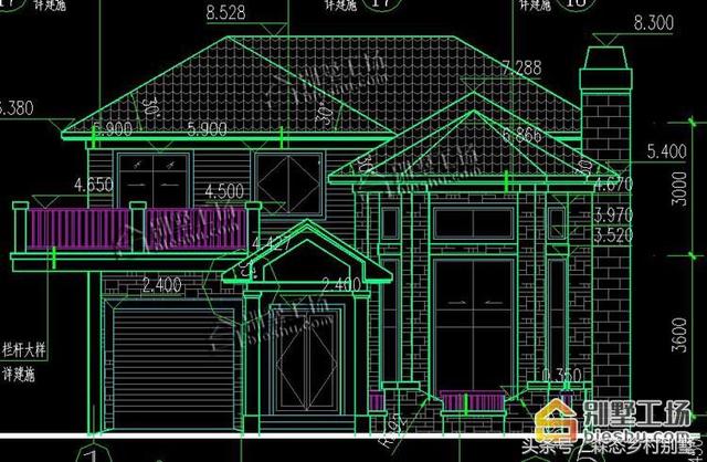 農(nóng)村二層磚混結(jié)構(gòu)別墅設計圖，占地186平，時尚又實惠，帶車庫，造價22萬！