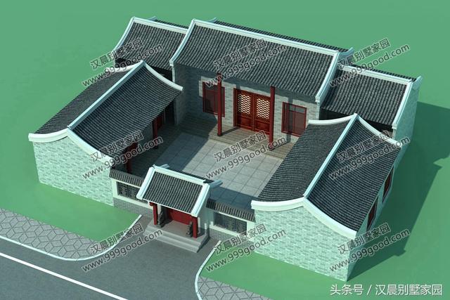 3款造價(jià)成本低、居住舒適的一層三合院別墅設(shè)計(jì)圖，放到朋友圈絕對(duì)有面子！