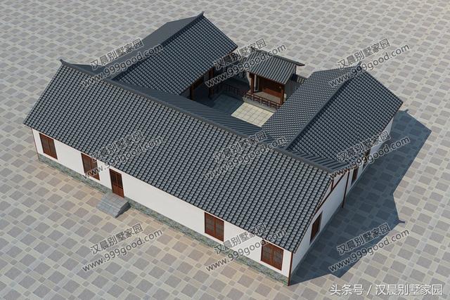 3款造價(jià)成本低、居住舒適的一層三合院別墅設(shè)計(jì)圖，放到朋友圈絕對(duì)有面子！