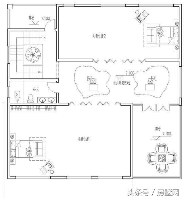 新中式三層別墅設(shè)計(jì)圖，帶大露臺(tái)+游泳池，美觀又實(shí)用，住在這里生活太美好