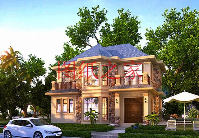 新穎別致的二層農村別墅，占地130平米，蓋起來絕對有面子！