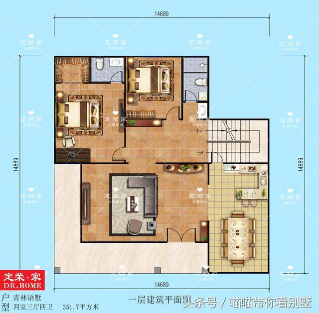 二層農(nóng)村自建房，四室三廳四衛(wèi)，戶(hù)型獨(dú)特，整體外觀大氣