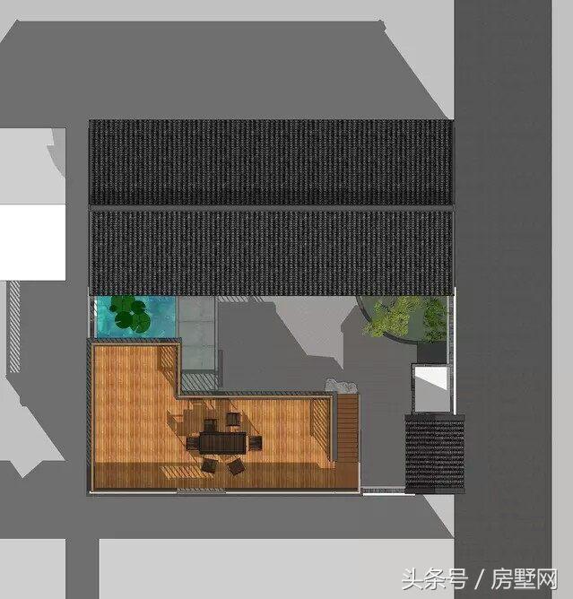 一層新中式別墅設(shè)計(jì)圖，造型相對簡單，超大露臺設(shè)計(jì)，這別墅住的太舒心