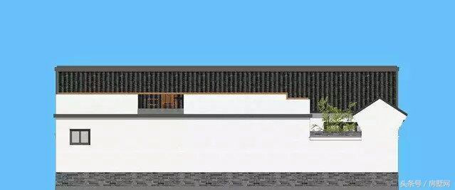 一層新中式別墅設(shè)計(jì)圖，造型相對簡單，超大露臺設(shè)計(jì)，這別墅住的太舒心