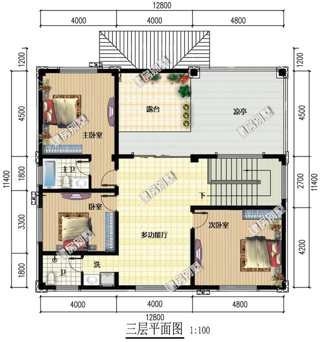 兩套開間都是12.8米的三層農(nóng)村自建房，精致漂亮，鄰居們的眼紅是最好的認(rèn)可！