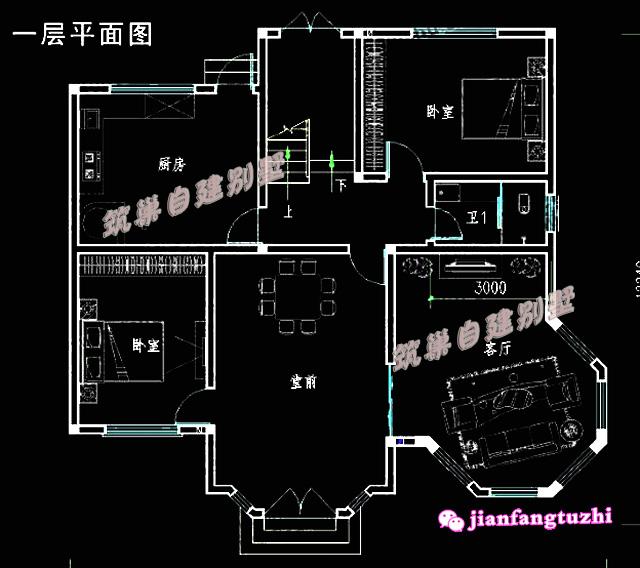 占地140平方米的農(nóng)村三層磚混結(jié)構(gòu)別墅自建房，帶露臺，簡單大氣，適合農(nóng)村自建！