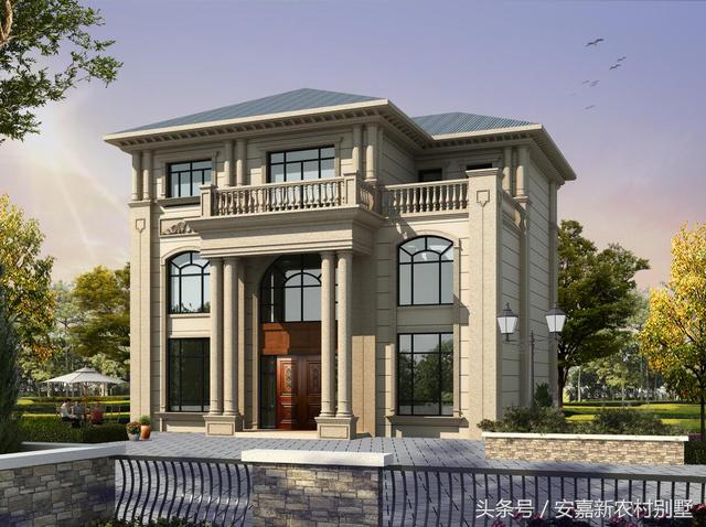 占地120平方米的農(nóng)村三層別墅設(shè)計(jì)圖，簡單大氣，這房子你能打幾分？