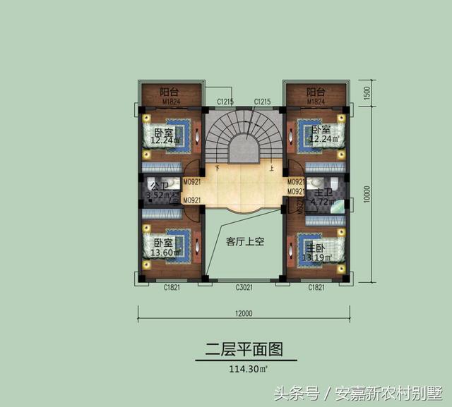 占地120平方米的農(nóng)村三層別墅設(shè)計(jì)圖，簡單大氣，這房子你能打幾分？