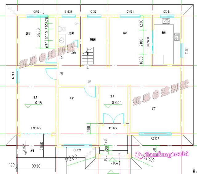 實(shí)拍14x11米二層農(nóng)村自建房，戶型簡潔實(shí)用，室內(nèi)布局合理緊湊，非常適合農(nóng)村建房。