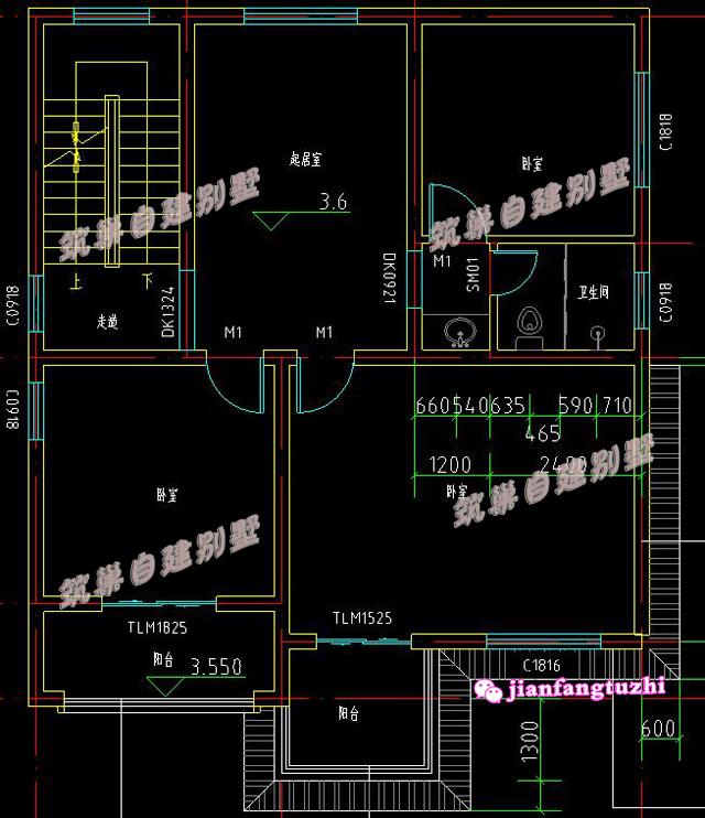 9.6 米x10.8米三層農(nóng)村自建房，帶露臺(tái)+車庫(kù)，大氣美觀，功能齊全設(shè)備完善，是一個(gè)理想的建筑戶型。