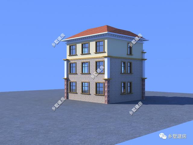 下半年新款三層農村自建房，方便實用，臥室多，農村蓋房就選它！