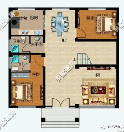 下半年新款三層農村自建房，方便實用，臥室多，農村蓋房就選它！