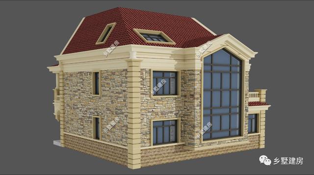 下半年新款三層農村自建房，方便實用，臥室多，農村蓋房就選它！