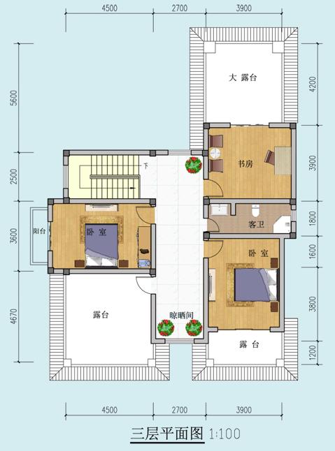 11米x16.5米農(nóng)村三層別墅設(shè)計(jì)圖，前后有花園，還有車庫，你喜歡嗎？