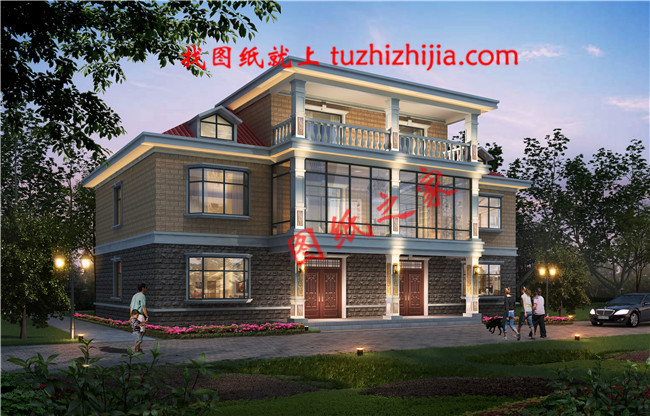 最佳農(nóng)村兩層半兄弟雙拼小樓設(shè)計(jì)圖，浪漫、華麗、高貴又有情調(diào)