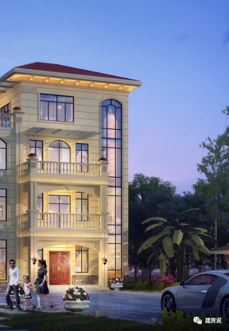 四層歐式別墅設(shè)計圖，豪華大氣，特別適合兩兄弟合建，幾萬合建一棟，特劃算