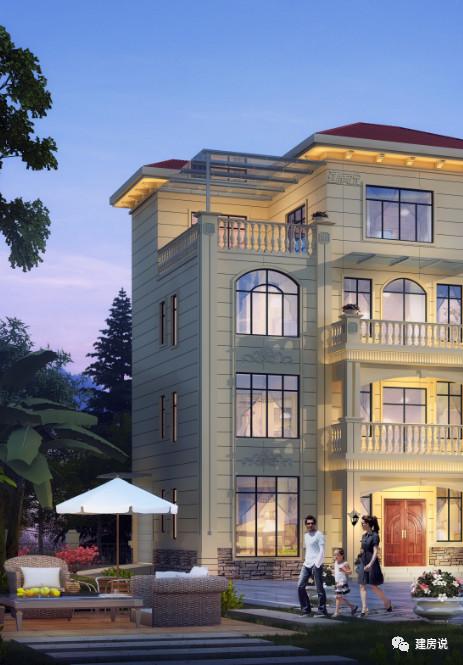 四層歐式別墅設(shè)計圖，豪華大氣，特別適合兩兄弟合建，幾萬合建一棟，特劃算